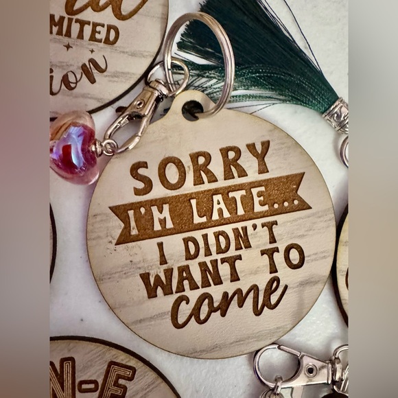 Hand crafted Wood Engraved Keychains buyers choice of 1 - Picture 7 of 8